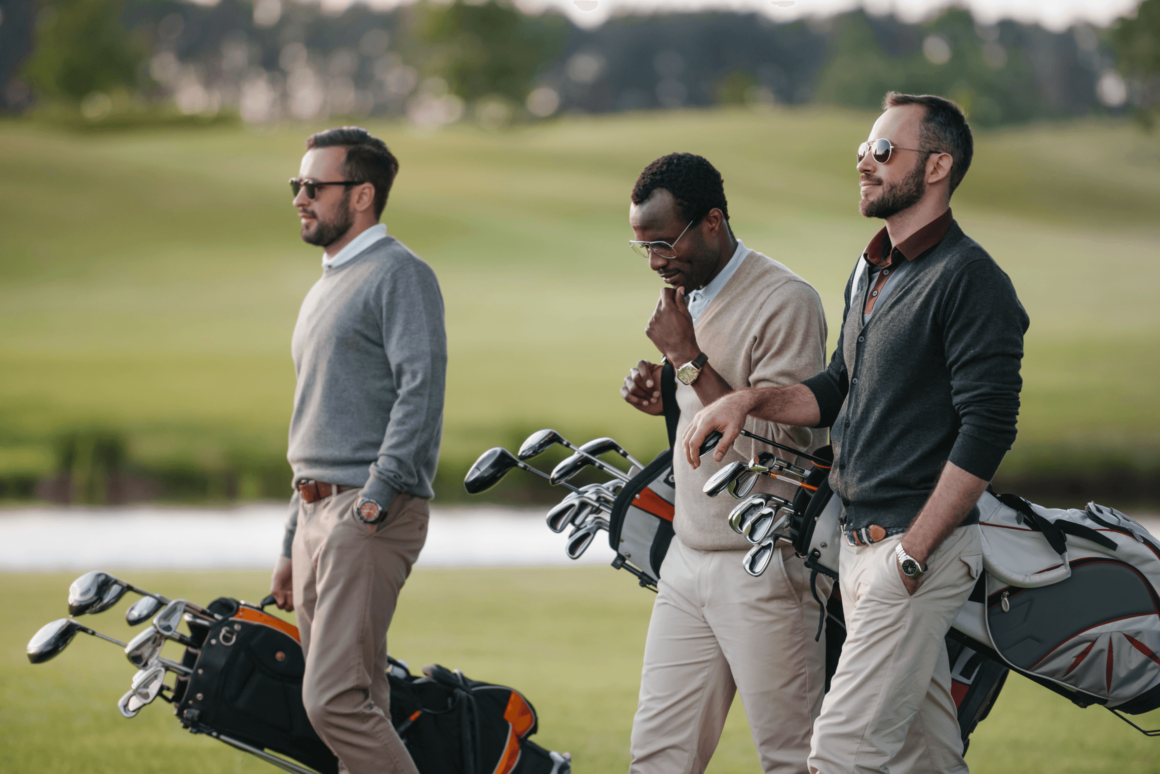 Golf Players Walking